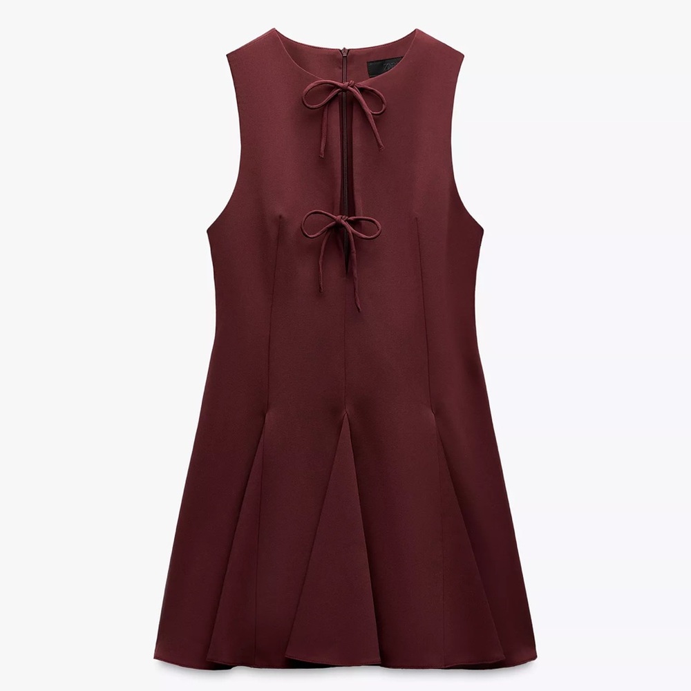 Zara Women’s Burgundy Sleeveless Dress